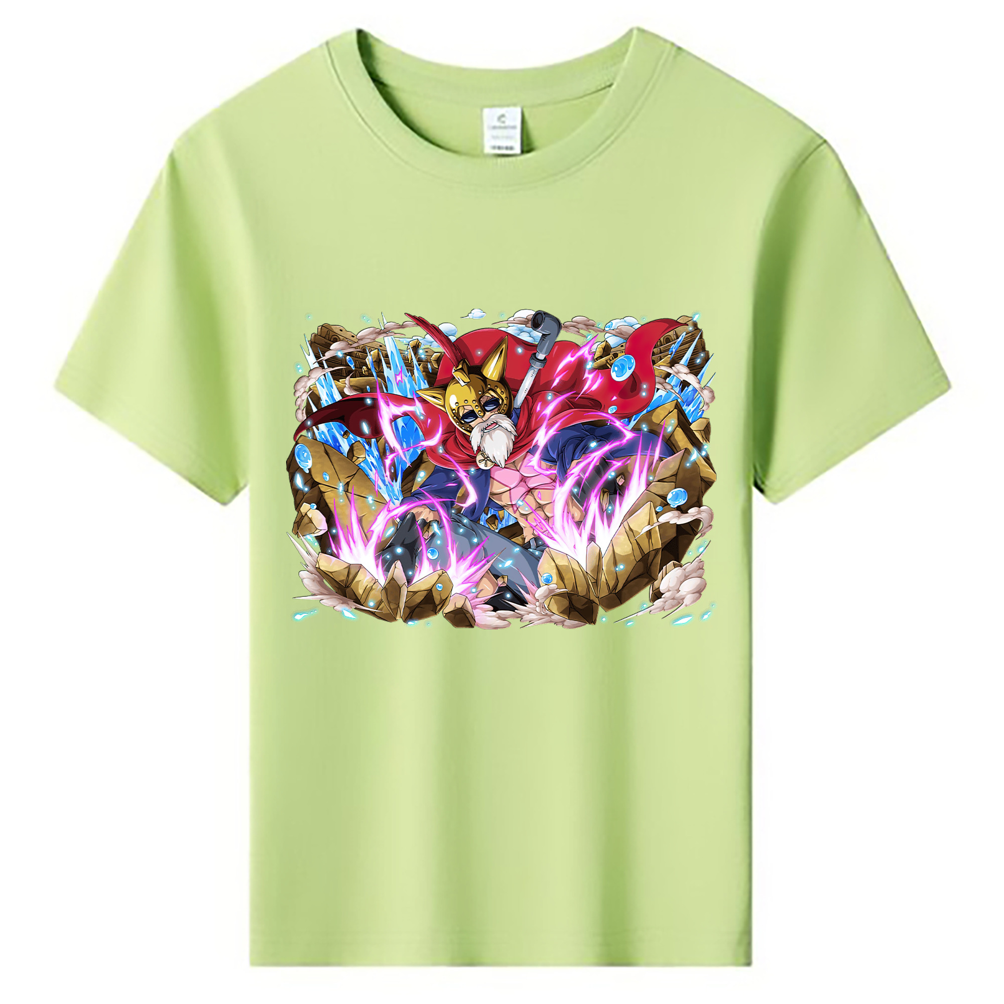 ワンピース モンキー・D・ルフィ ONE PIECE Monkey D. Luffy 綿100％キッズTシャツ（フロントプリント）